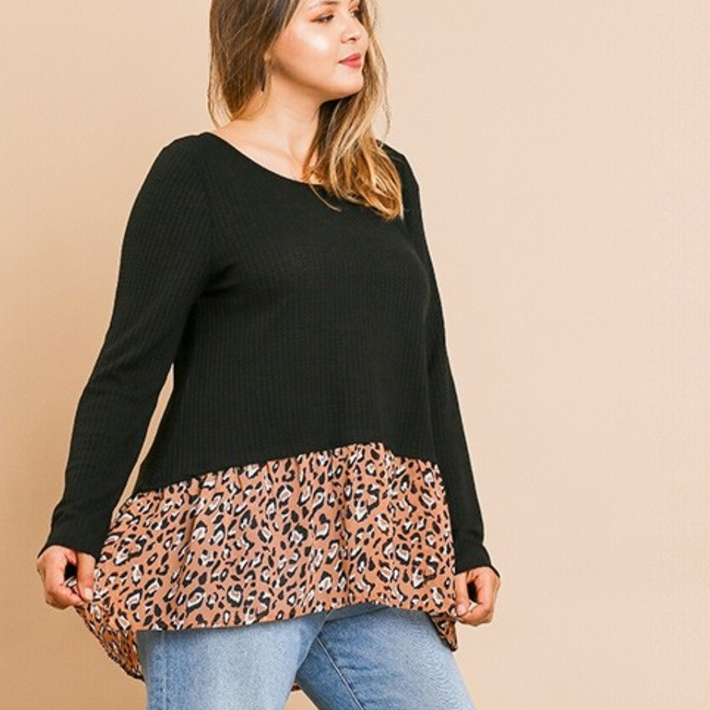umgee animal print long sleeve animal print